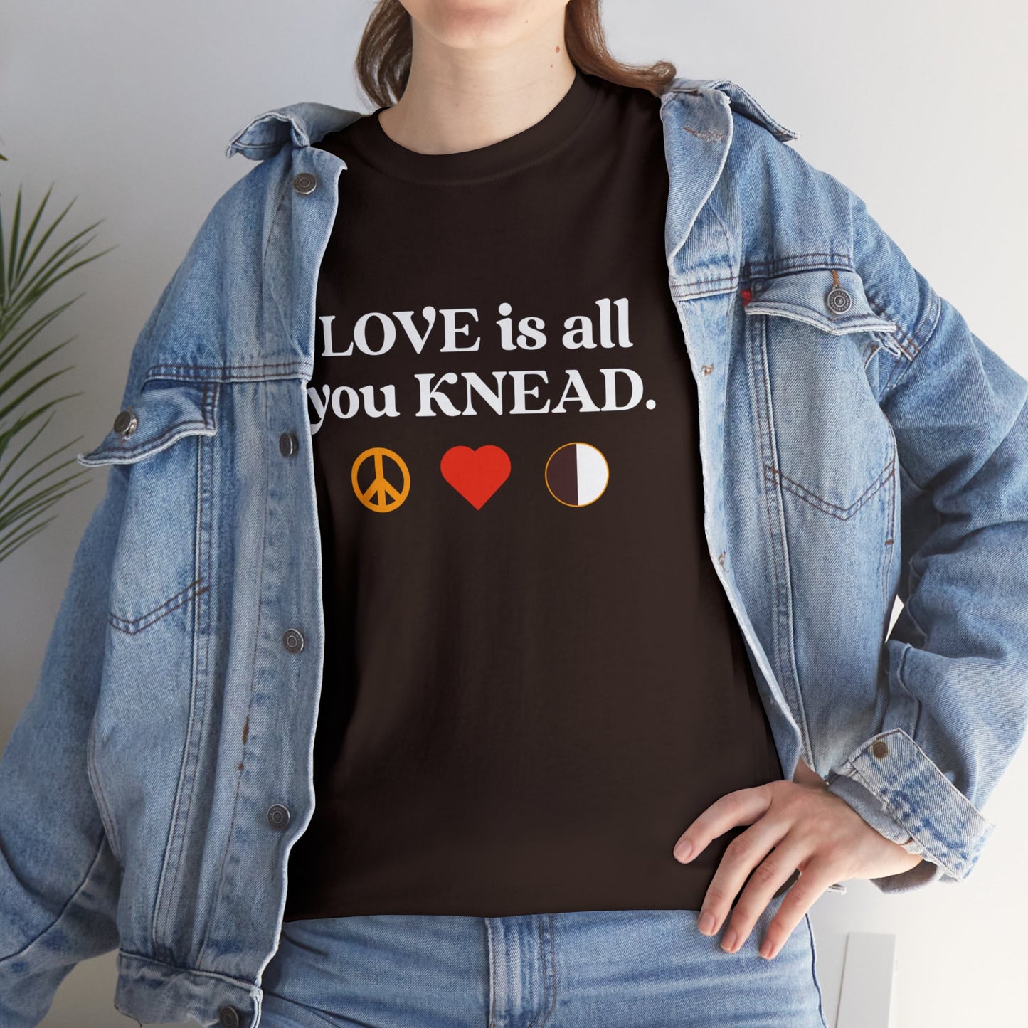 Love Is All You Knead "Peace, Love & Cookies" Cotton Tee