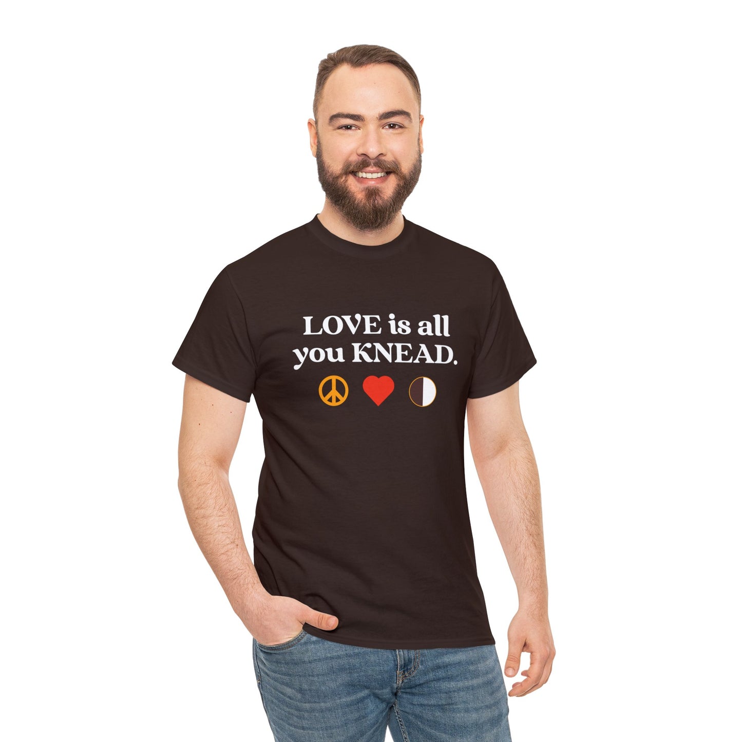 Love Is All You Knead "Peace, Love & Cookies" Cotton Tee