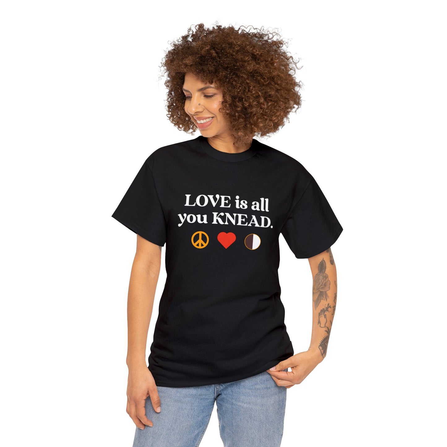 Love Is All You Knead "Peace, Love & Cookies" Cotton Tee