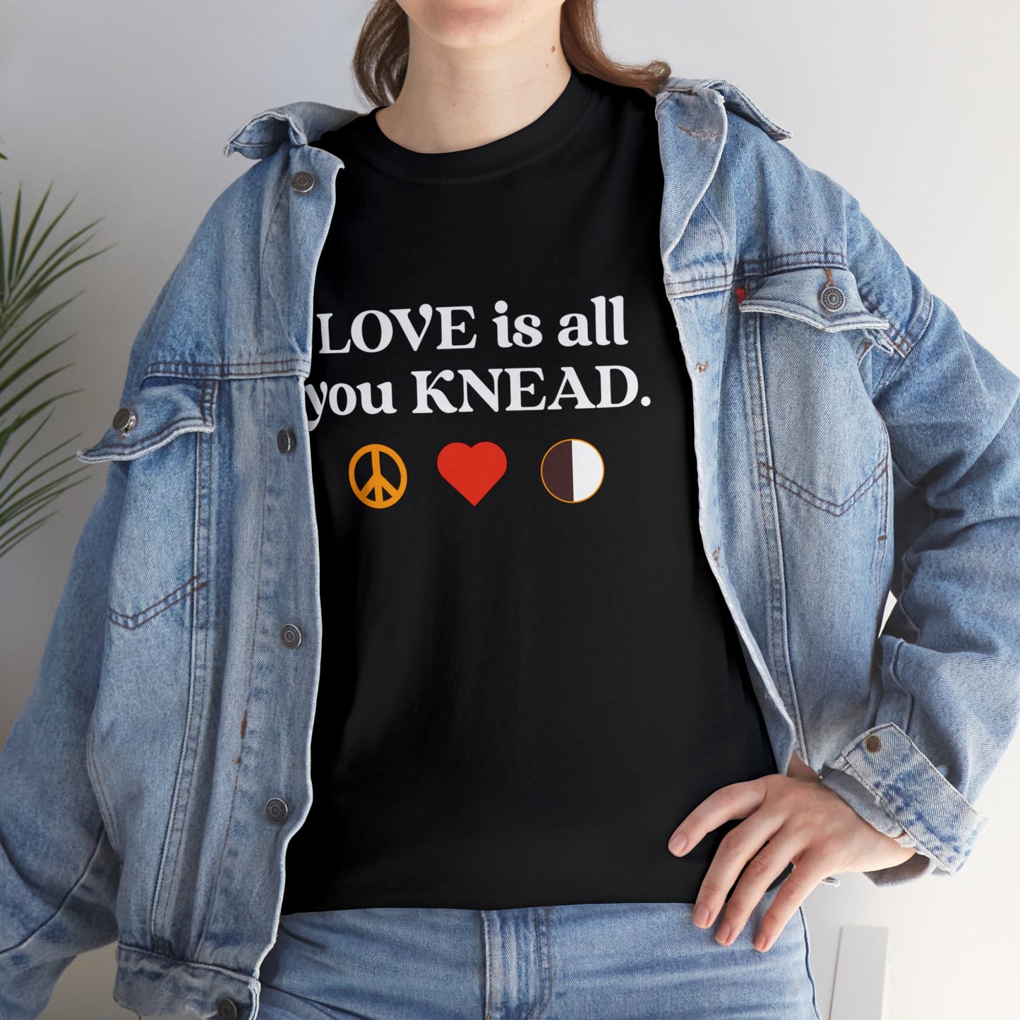 Love Is All You Knead "Peace, Love & Cookies" Cotton Tee