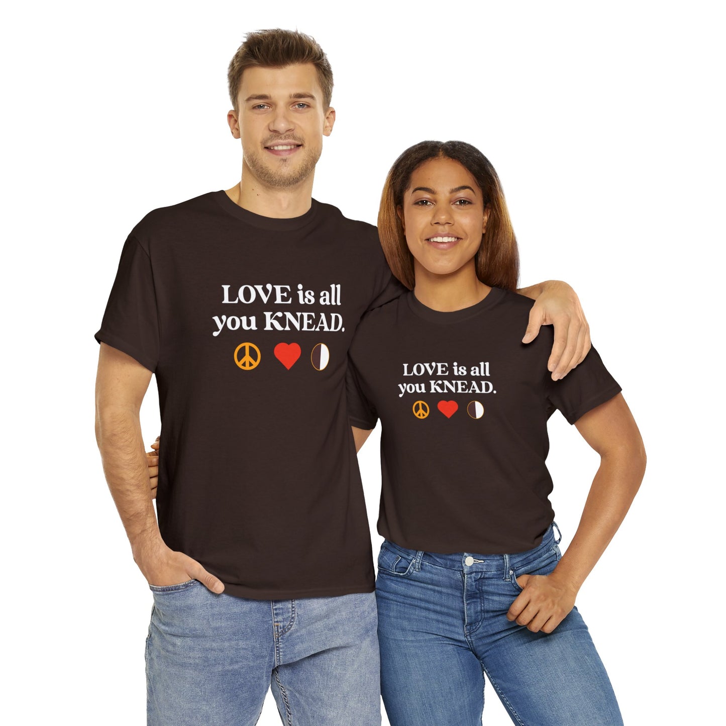Love Is All You Knead "Peace, Love & Cookies" Cotton Tee