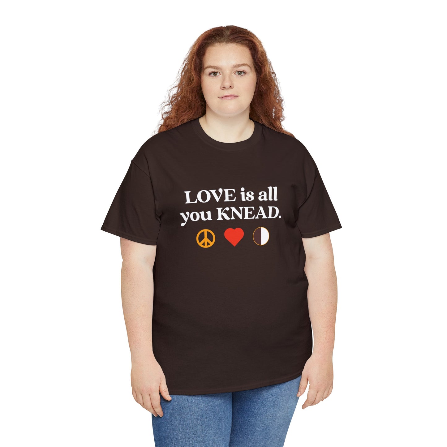 Love Is All You Knead "Peace, Love & Cookies" Cotton Tee