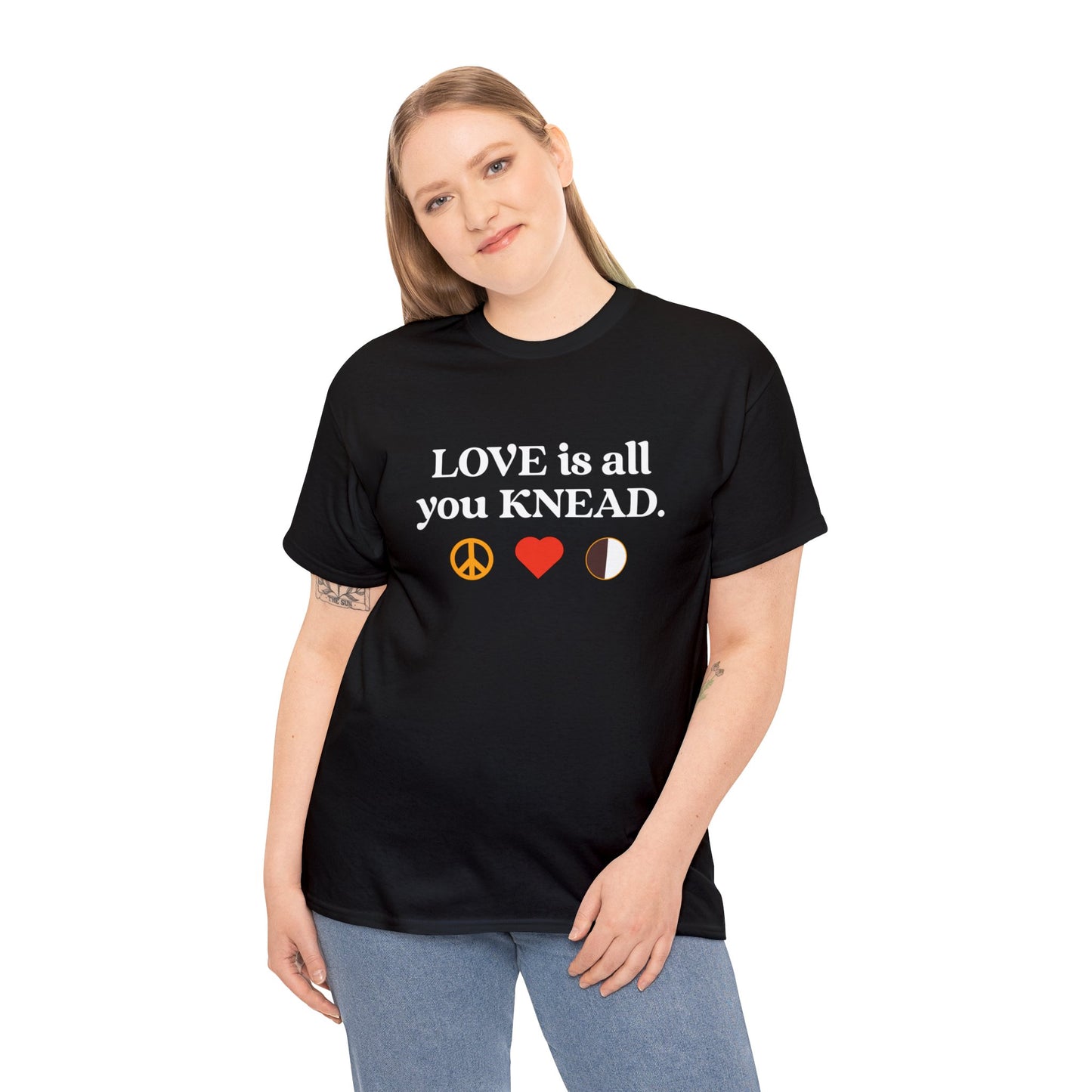 Love Is All You Knead "Peace, Love & Cookies" Cotton Tee