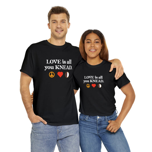 Love Is All You Knead "Peace, Love & Cookies" Cotton Tee